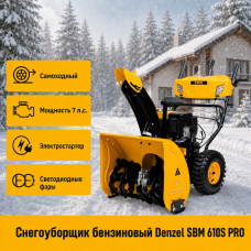 Бензиновая снегоуборочная машина Denzel SBM 610S PRO 97654
