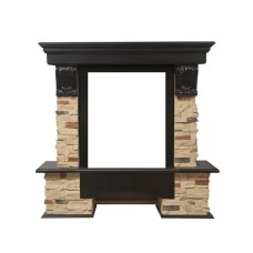 Портал Firelight Pietra Classic камень сланец натуральный, шпон темный дуб