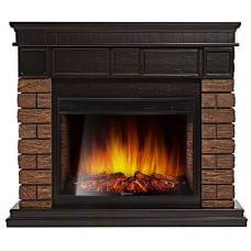 Портал Firelight Forte Wood 25U (угловой) камень темный, шпон венге