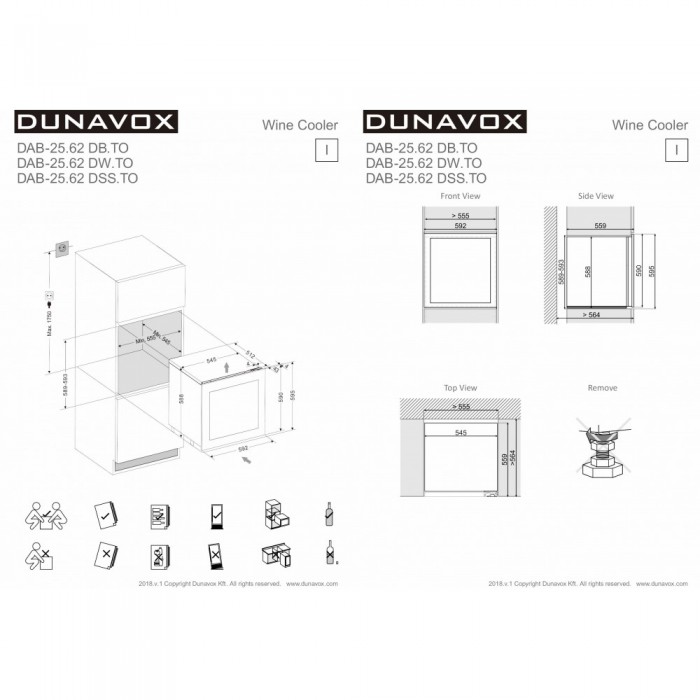 Винный шкаф Dunavox DAB-25.62DOP.TO