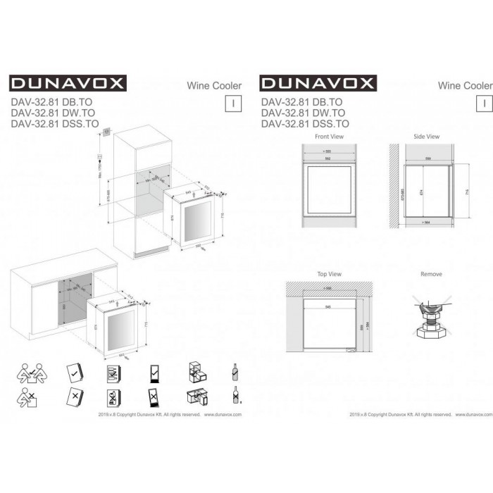 Винный шкаф Dunavox DAV-32.81DW.TO