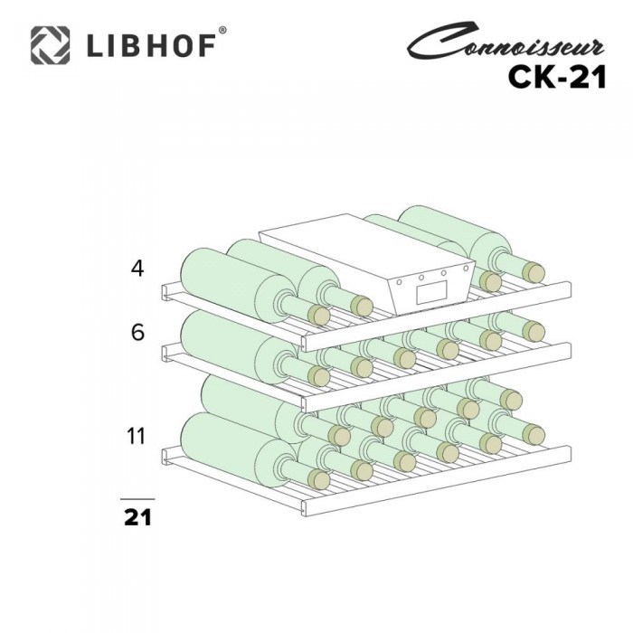 Встраиваемый винный шкаф Libhof Connoisseur CK-21 Silver