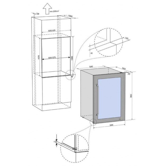 Встраиваемый винный шкаф Libhof Connoisseur CKD-42 Silver