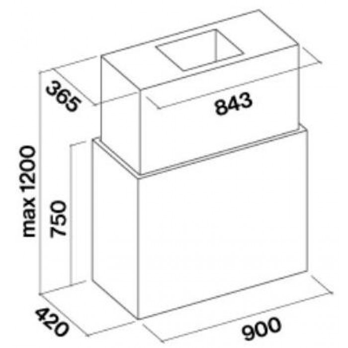 Вытяжка Falmec Laguna isola 90 Inox Pannellabile (800)