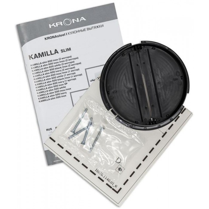 Вытяжка Krona Kamilla slim 600 white (2 мотора)