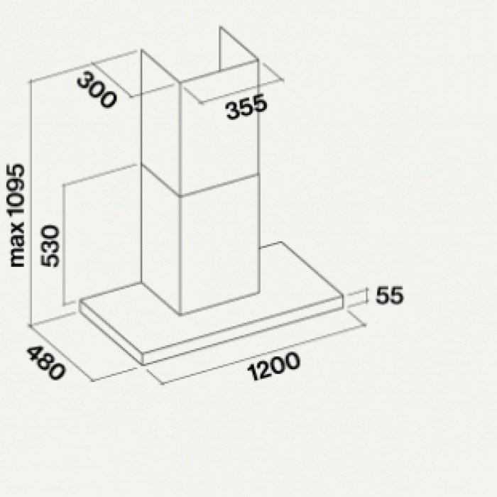 Вытяжка Falmec Lumina 120 Steel wall (NRS)