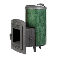 Печь банная Прометалл Атмосфера XL в ламелях Верде Гватемала наборный рисунок