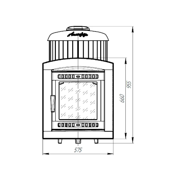 Печь банная Прометалл Атмосфера L в ламелях Жадеит наборный рисунок