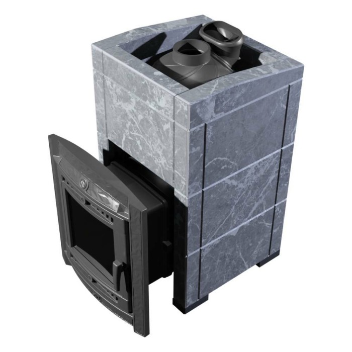 Печь банная Прометалл Атмосфера XL+ в облицовке Талькохлорит