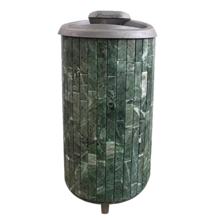 Печь банная Прометалл Атмосфера XL в ламелях из натурального камня Змеевик наборный