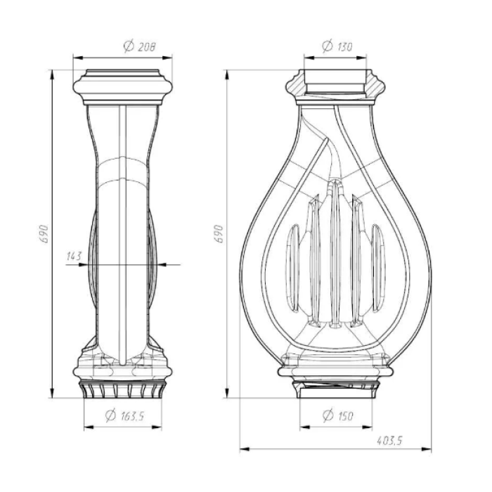 Конвектор Прометалл Лира 150М-130М (цв. черный)