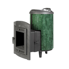 Печь банная Прометалл Атмосфера L в ламелях Верде Гватемала наборный рисунок