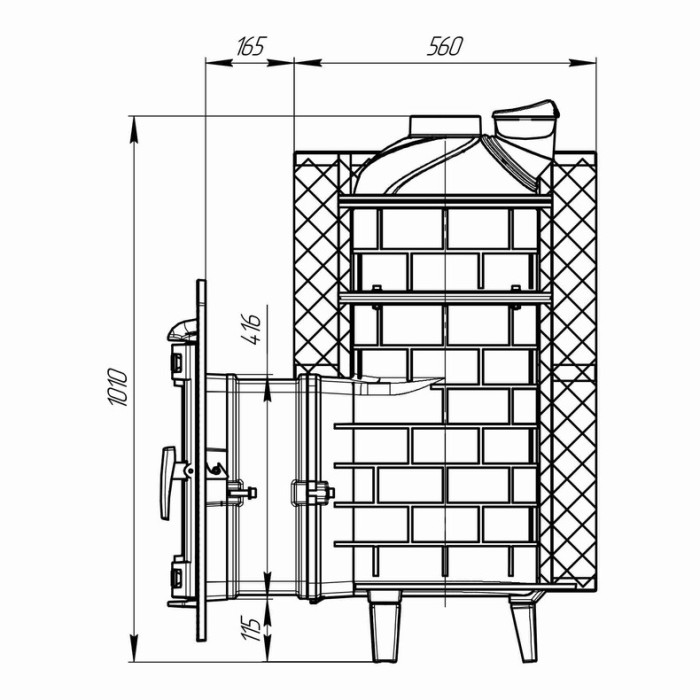 Печь банная Прометалл Атмосфера XL сетка нержавейка