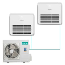 Консольная мульти-сплит-система Hisense на 2 комнаты