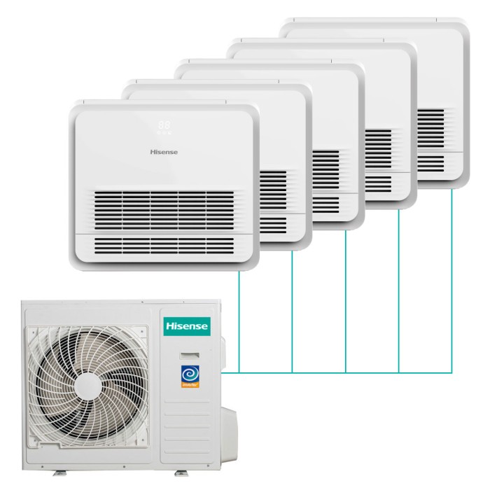 Консольная мульти-сплит-система Hisense R32 на 5 комнат