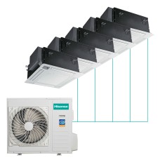 Кассетная мульти-сплит-система Hisense R32 на 5 комнат