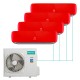 Настенная мульти-сплит-система Hisense Premium Red FM DC Inverter на 4 комнаты