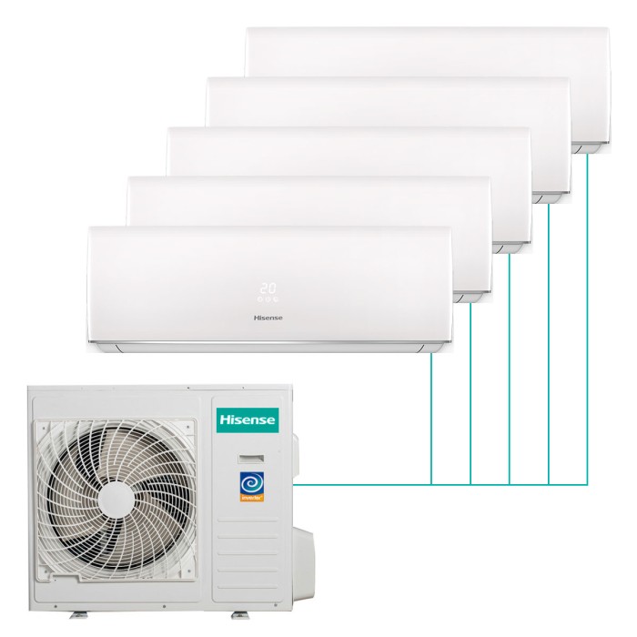 Настенная мульти-сплит-система Hisense Smart FM DC Inverter на 5 комнат
