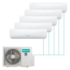 Настенная мульти-сплит-система Hisense Zoom FM DC Inverter R32 на 5 комнат