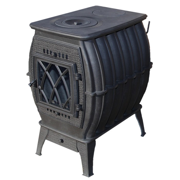 Печь-камин отопительно-варочная Прометалл Бахта (цв. черный)