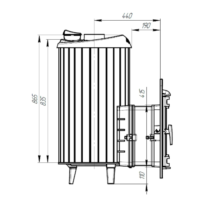 Печь банная Прометалл Атмосфера XL в ламелях Верде Гватемала наборный рисунок