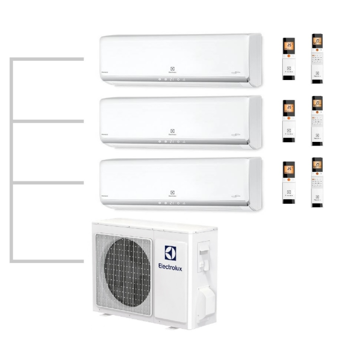 Мульти сплит система Electrolux на 3 комнаты (35+35+35 кв.м) HM FMI
