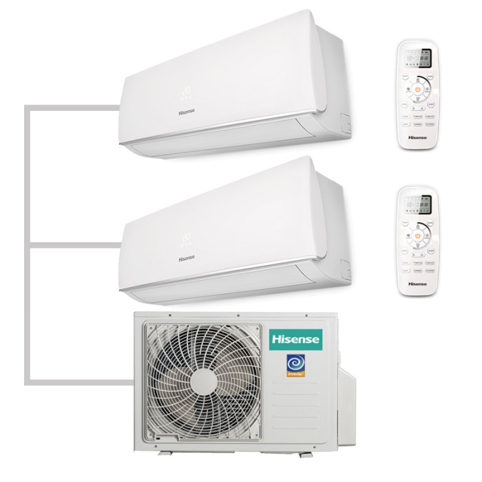 Мульти сплит-система Hisense на 2 комнаты (35+35 кв.м.)