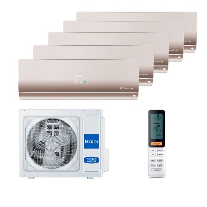 Мульти сплит система Haier на 5 комнат (25+25+25+25+25 кв.м) FLEXIS Gold