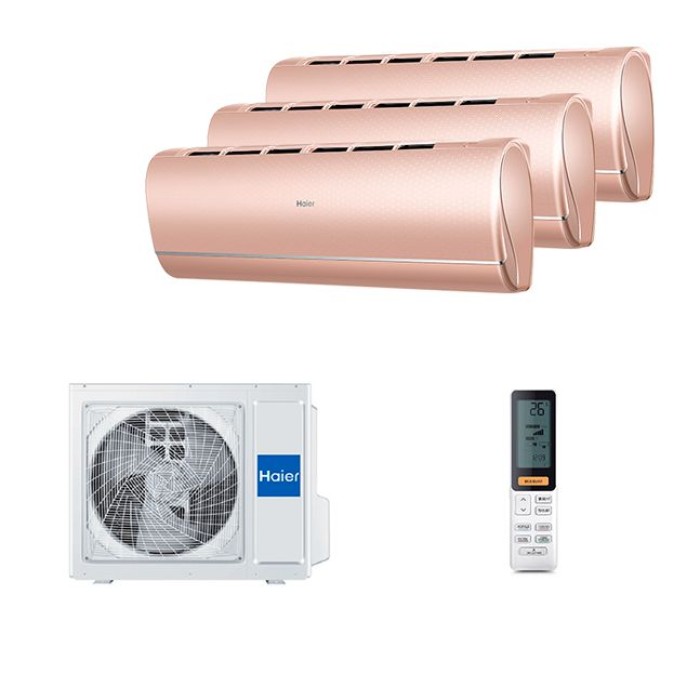 Мульти сплит-система Haier на 3 комнаты (25+25+25 кв.м.) JADE Gold