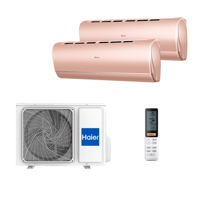 Мульти сплит-система Haier на 2 комнаты (20+20 кв.м.) JADE Gold