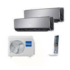Мульти сплит-система Haier на 2 комнаты (25+25 кв.м.) LIGHTERA Black