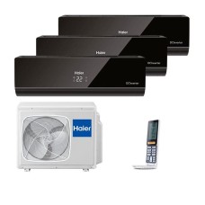 Мульти сплит-система Haier на 3 комнаты (25+25+25 кв.м.) LIGHTERA BLACK
