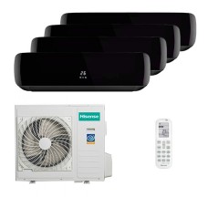 Мульти сплит-система Hisense на 4 комнаты (25+25+25+25 кв.м.) Black