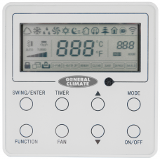 General Climate GC-WR12LC - пульт проводной для 12-60HWF(HRF) (встр. датчик тем-ры и ИК-приемник)