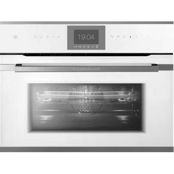 Компактный духовой шкаф с микроволнами Kuppersbusch CBM 6550.0 W3 Silver Chrome