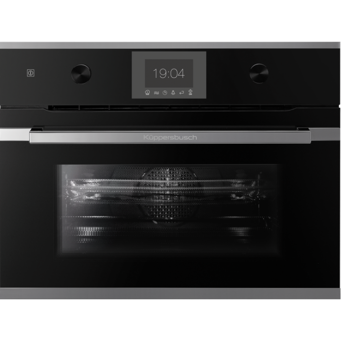 Компактный духовой шкаф с микроволнами Kuppersbusch CBM 6350.0 S3 Silver Chrome