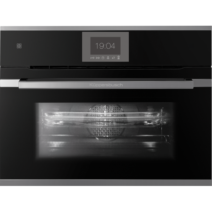 Компактный духовой шкаф с микроволнами Kuppersbusch CBM 6550.0 S3 Silver Chrome
