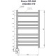 Полотенцесушитель GROIS Dors GR-006 500х800 П9 (2+3+4) RAL9005 черный матовый