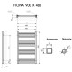 Полотенцесушитель Terma FIONA 900/480 RAL 9005 черный матовый