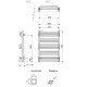 Полотенцесушитель Terma POLA 780/500 RAL9005 черный матовый