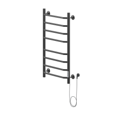 Полотенцесушитель Электрич.кабельный Ника WAY-3 80/40 RAL9005 черный матовый правый тэн