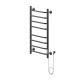 Полотенцесушитель Электрич.кабельный Ника WAY-3 80/40 RAL9005 черный матовый правый тэн