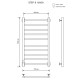 Полотенцесушитель Электрич.кабельный Ника STEP-3 100/50 RAL9016 белый матовый левый тэн