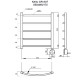 Полотенцесушитель GROIS Kelly GR-007 500х600 П5 RAL9003 белый матовый