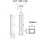 Полотенцесушитель Terma EASY 1280/200 RAL 9016 белый матовый