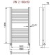 Полотенцесушитель Ника MODERN ЛМ-2 100/50 RAL9016 белый матовый с вентилями (комплект люкс)