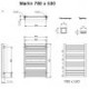 Полотенцесушитель Terma MARLIN 780/430 RAL 9005 черный матовый