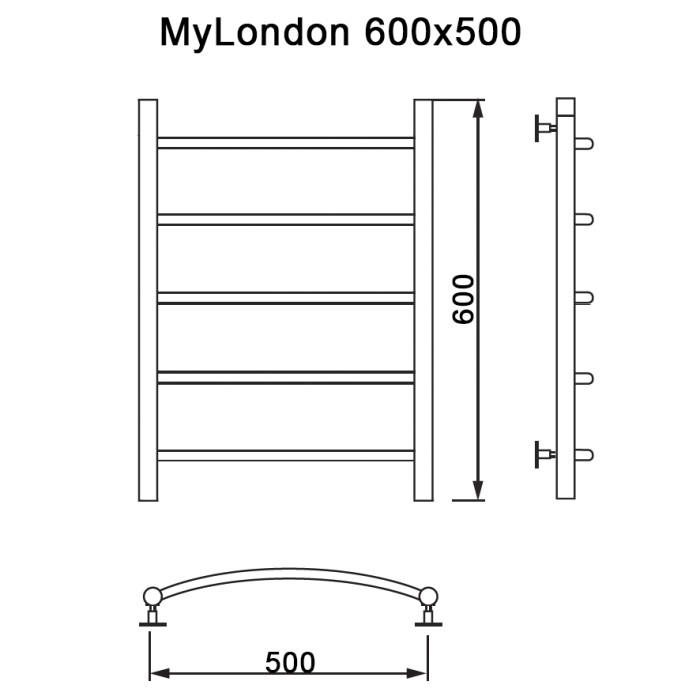 Полотенцесушитель MYFREA My London 60/50