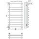 Полотенцесушитель Terminus Стандарт Ватра П10 500х996 (6+3+1) с полкой (-)