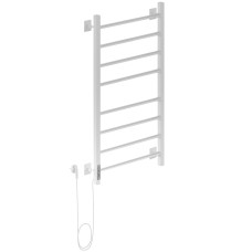 Полотенцесушитель Электрич.кабельный Ника STEP-3 80/40 RAL9016 белый матовый левый тэн